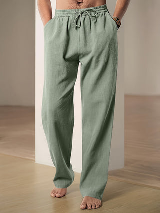 Men's casual chinos made from breathable fabric, featuring a sleek and elegant design suitable for both relaxed and formal occasions. 3