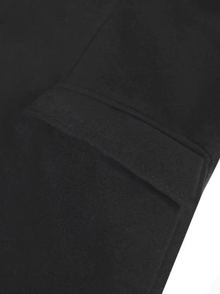 Stylish men's trench coat in classic black, crafted from water-repellent material, featuring an elegant design that combines sophistication with practicality for versatile wear. 4