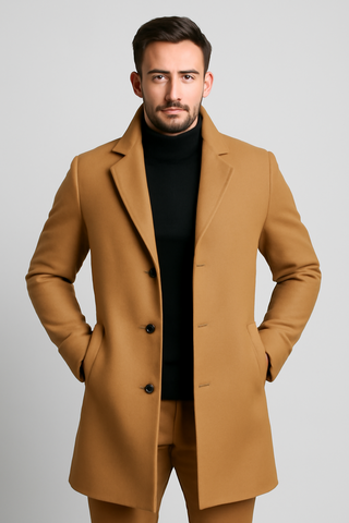 Herren Mantel – Hochwertige Wolle, zeitlos und elegant