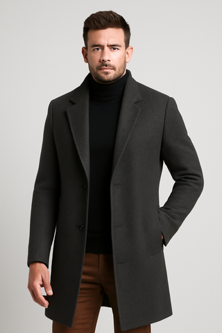 Herren Mantel – Hochwertige Wolle, zeitlos und elegant