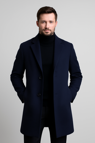 Herren Mantel – Hochwertige Wolle, zeitlos und elegant