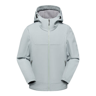 A men's multifunctional jacket made from water-repellent and breathable material, designed for outdoor activities, featuring a sleek and practical style suitable for various weather 8