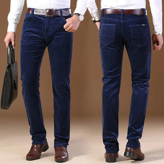 A pair of men's trousers featuring a classic cut, made from high-quality fabric. These versatile and elegant pants are designed for both formal and casual occasions, 7