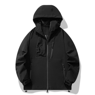 Herren jacke – Modernes Design mit Kapuze und Taschen