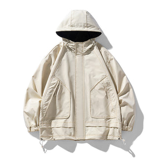 Herrenjacke – Winddicht mit Verstellbarer Kapuze, Praktisch & Komfortabel 1