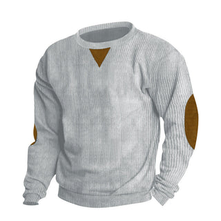 Herrenpullover – Strukturdesign mit Ellenbogen-Patches, Bequem & Modisch 1