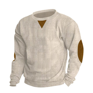 Herrenpullover – Strukturdesign mit Ellenbogen-Patches, Bequem & Modisch 10