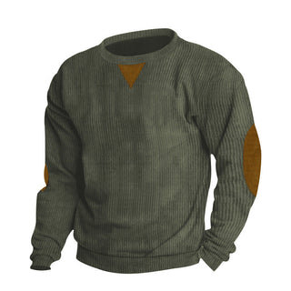 Herrenpullover – Strukturdesign mit Ellenbogen-Patches, Bequem & Modisch 3