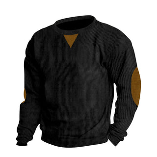 Herrenpullover – Strukturdesign mit Ellenbogen-Patches, Bequem & Modisch 7