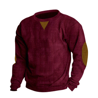 Herrenpullover – Strukturdesign mit Ellenbogen-Patches, Bequem & Modisch 8