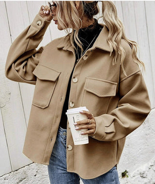 Damen Mantel – Klassischer Woll-Look, Warm & Stilvoll