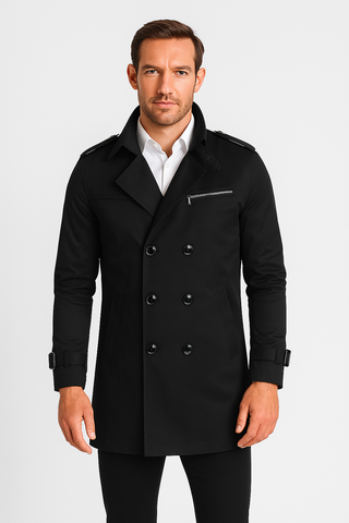 Herrenmantel – Trenchcoat Style, Baumwolle, Elegant & Komfortabel