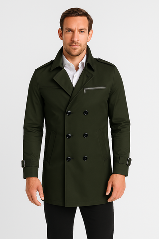 Herrenmantel – Trenchcoat Style, Baumwolle, Elegant & Komfortabel