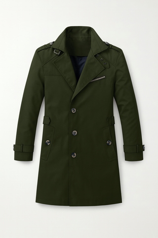 Herrenmantel – Trenchcoat Style, Baumwolle, Elegant & Komfortabel