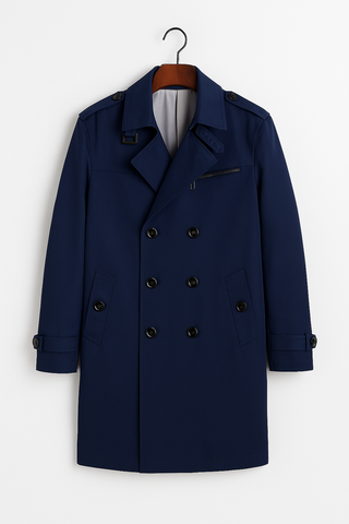 Herrenmantel – Trenchcoat Style, Baumwolle, Elegant & Komfortabel
