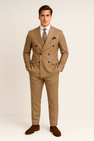Herren Anzug – Doppelt geknöpft & Elegant, Schmal geschnitten & Festlich