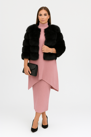 Damenjacke – Kunstfell Design, Glamourös & Warm