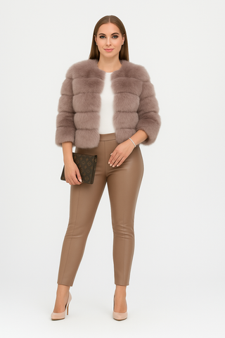 Damenjacke – Kunstfell Design, Glamourös & Warm