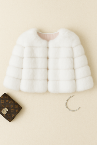 Damenjacke – Kunstfell Design, Glamourös & Warm