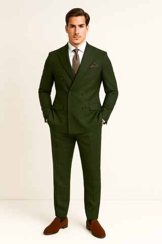 Herren Anzug – Slim Fit 3-teilig, Leinen-Look