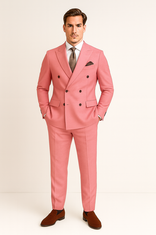 Herren Anzug – Slim Fit 3-teilig, Leinen-Look