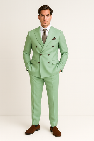 Herren Anzug – Slim Fit 3-teilig, Leinen-Look