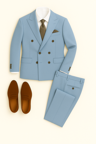 Herren Anzug – Slim Fit 3-teilig, Leinen-Look