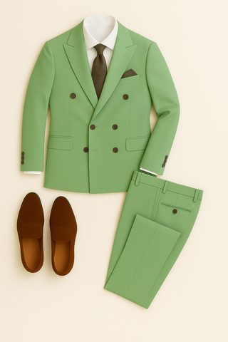 Herren Anzug – Slim Fit 3-teilig, Leinen-Look