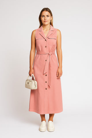 Damen Midikleid – Denim‑Look, lässig & elegant