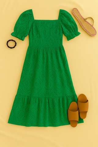 Damen Kleid – Boho-Stil, fließend & figurbetont