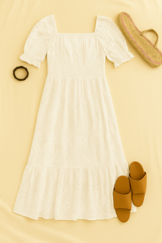 Damen Kleid – Boho-Stil, fließend & figurbetont