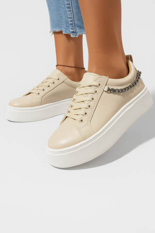Damen Sneaker – Leder-Look im Sleek-Style, modern & bequem