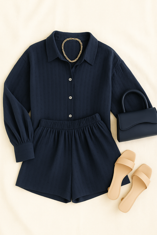 Damen Set – Zweiteiler aus Broadcloth, lässig & schick
