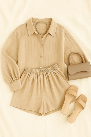 Damen Set – Zweiteiler aus Broadcloth, lässig & schick