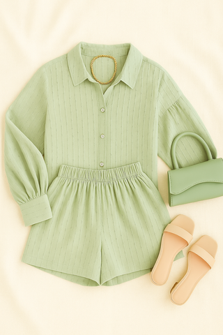 Damen Set – Zweiteiler aus Broadcloth, lässig & schick