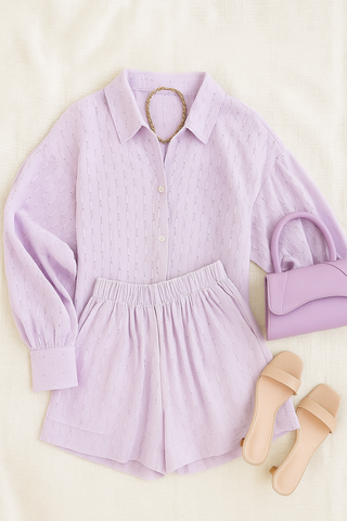 Damen Set – Zweiteiler aus Broadcloth, lässig & schick