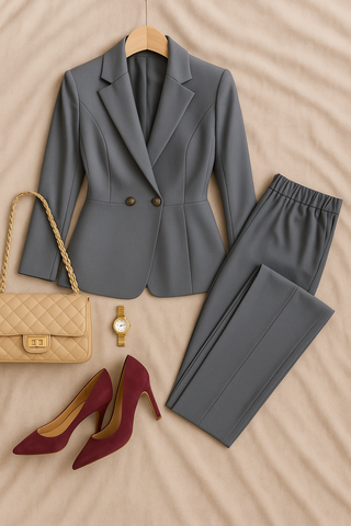 Damen Set – Blazer & Hose im Executive-Stil, elegant & modern