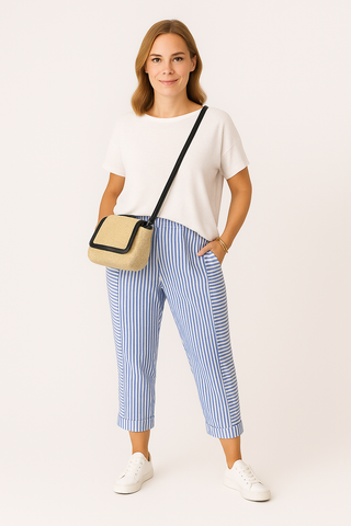 Damenhose – Gestreift, Bequem & Vielseitig