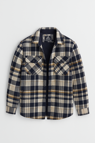 Herren Jacke – Flanellstil, gestreift & stilvoll