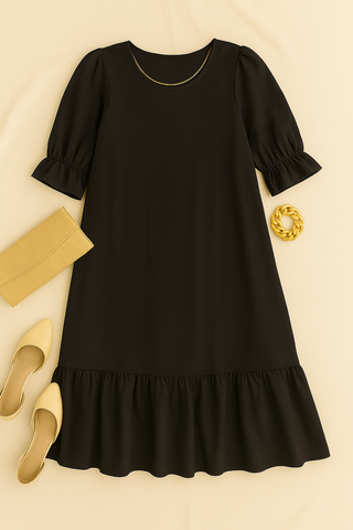 Damenkleid – Rundhals im Sommerstil, elegant & leicht