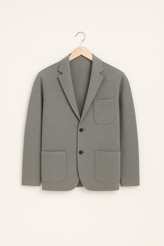Herrenblazer – Strickdesign mit Knöpfen, warm & stilvoll