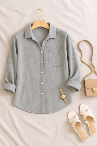 Damenbluse – Oversized im Sommerstil, luftig & modern