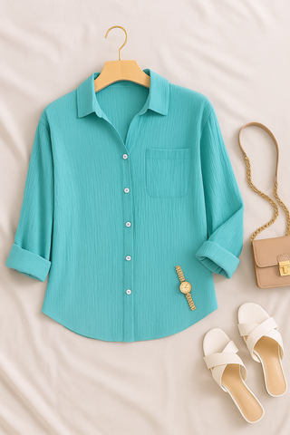 Damenbluse – Oversized im Sommerstil, luftig & modern