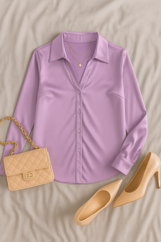 Damen Bluse – Langarm mit Knopfleiste, elegant & vielseitig