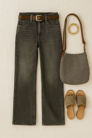 Damenjeans – Weite Denim-Jeans, trendig & bequem