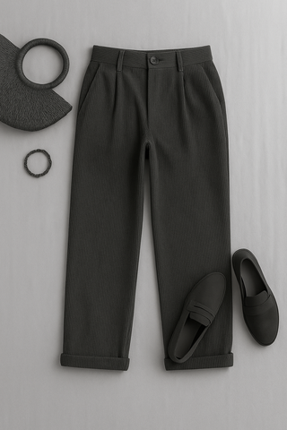 Damenhose – Gerade Form aus weichem Stoff, elegant & vielseitig