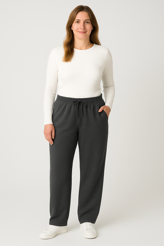 Damenhose – Joggingstil mit hoher Taille, bequem & lässig