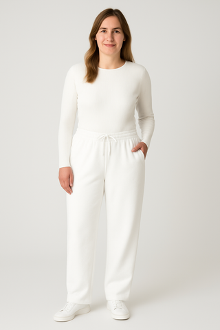 Damenhose – Joggingstil mit hoher Taille, bequem & lässig
