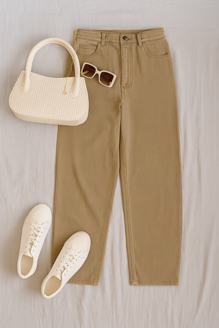 Damenhose – Weit geschnitten aus Stretch, bequem & lässig