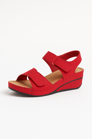 Damensandalen – Keilabsatz, verstellbar & bequem